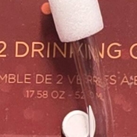 NWT Pink Christmas Tree Drinking Glasses - Set of 2 - Picture 3 of 3